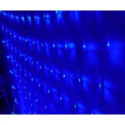 Siatka girlanda kurtyna 3.2x0.8m 100 niebieskich lampek choinkowych