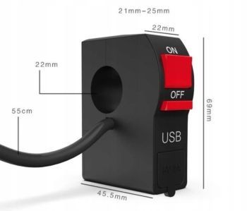 Motorcycle USB Charging Switch CS-838A1